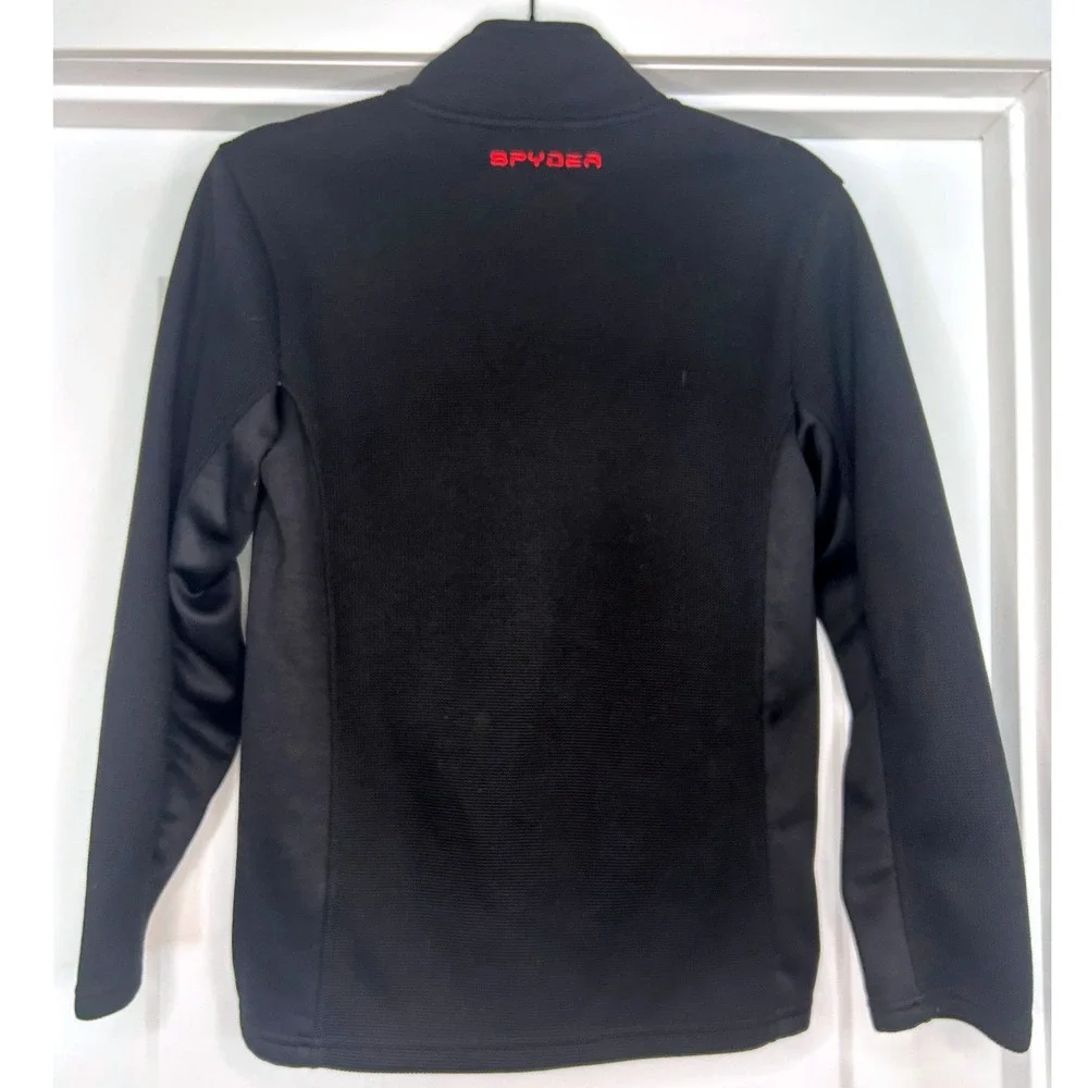 Spyder‎ Boys Full Zip Technical Fleece Jacket Black Large 14/16 Gorpcore Outdoor
